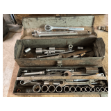 Husky metal tool box with contents