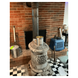 Umpire Estate wood burning stove and stove pipe