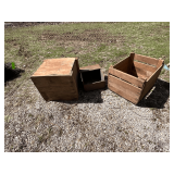 3 wooden boxes
