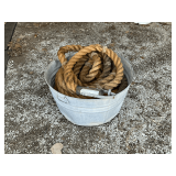 Pair of 24' large twisted ropes