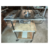 Craftsman crown top 10' table saw with rip fence, push bar, adjustable height and angle, table extensions