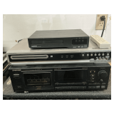 Pioneer CT-M5R cassette player for 6 cassettes, Sanyo DVD player