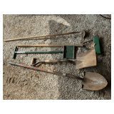 Long handled tools, scrapers, shovels, etc.