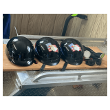 3 half helmets, large and XL