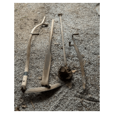 Vintage long handled tools, tamping stick