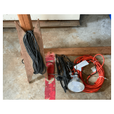 Extension cords and clamp on light