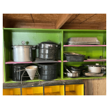 Presto pressure cooker, granite canners, angel food cake pan