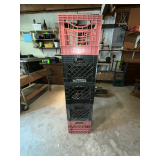 5 plastic milk crates