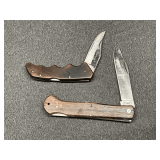 2 lock back knives, up to 4 1/2' blade.