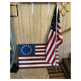 Wooden painted pallet flag