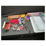 Assortment of fireworks, bottle rockets