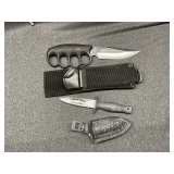 Sheath knives up to 5' L blade.