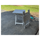 Pair of aluminum folding tables