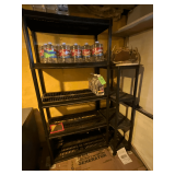 2 plastic shelving units