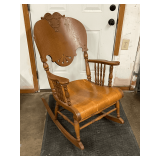 Antique rocking chair, 17" seat height.