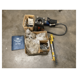 Air power hose crimper, assortment of fittings