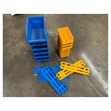 Stackable storage with wall rails