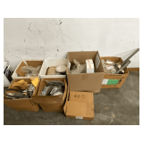 Assortment of hardware, parts, brushes, etc.