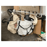 Mower bags, weed eater head and shield, etc.