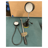 LED lamp, torque wrench, pressure gauge.