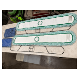 (2) 48" brackets, 4 dust mop heads, new condition.