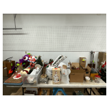 Holiday decorations, mostly Christmas