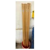 7 wooden handles