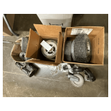 Parts to cleaning machines, bushings, tires, pulley, caster wheels, etc.