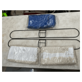(2) 36" brackets, 3 dust mop heads, new condition.