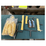 Window washing equipment, squeegee, washing liquid, golden glove wipes.