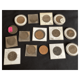 Group of 15 British large cents