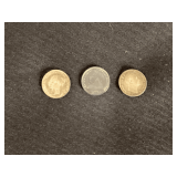 1895, 1858, 1833 sterling silver British coins