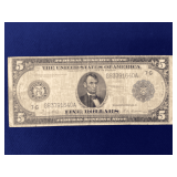 U.S. large bill, $5 Federal Reserve note