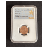 First "W" uncirculated cent 2019 W 1C MS 69 RD
