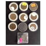 Group of 10 British large cents