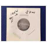 1854 Seated Liberty half dime with arrows