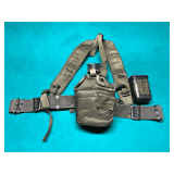US Military canteen harness, canteen & personal decontamination kit