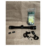Scope rings, sling swivels, Tasco Pronghorn 4x32 scope, sight hoods