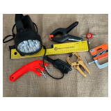 Dremel engraver, Edgemaker Pro knife sharpener, LED flashlight
