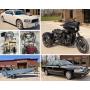 April Micro Featuring a 2009 Dodge Charger, 2008 Mercury Grand Marquis, Fishing Boat & Trailer, 2015 Harley-Davidson Trike & Tools