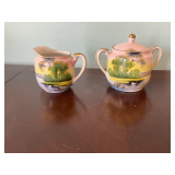Noritake cream and sugar, up to 4 1/2" T.