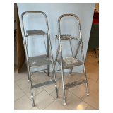 Pair of aluminum painting ladders