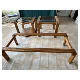 2 end tables and matching coffee table