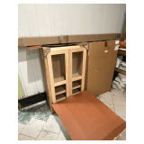 2 Koch Seneca china wall cabinets, unfinished & prepped for glass