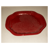 Pottery lacy tray 15 1/2" L