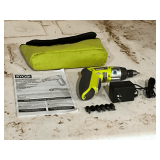 Ryobi cordless screwdriver, Model HP41L, charger and bag.  Working condition.