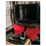 Vizio 32" flatscreen TV with remote, RCA portable antenna