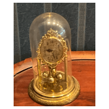 Benchmark West Germany anniversary clock, glass dome