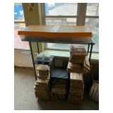 Metal shelving with wooden flooring