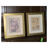 Pair of framed decorative prints